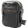 Стильная небольшая мужская сумка через плечо черного цвета VATTO (12073) - 4
