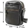 Стильная небольшая мужская сумка через плечо черного цвета VATTO (12073) - 6