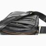 Стильная небольшая мужская сумка через плечо черного цвета VATTO (12073) - 10