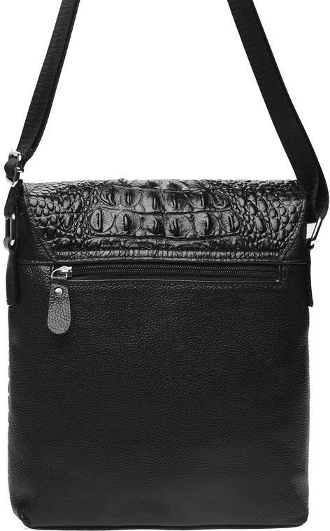 Оригинальная мужская сумка через плечо из фактурной кожи Keizer (19267)