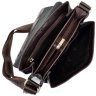 Мужская плечевая сумка из натуральной кожи с клапаном DESISAN 107132 коричневая modnotak фото - 4