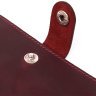 Жіноча обкладинка на документи з натуральної вінтажної шкіри бордового кольору Shvigel (2416520) - 5