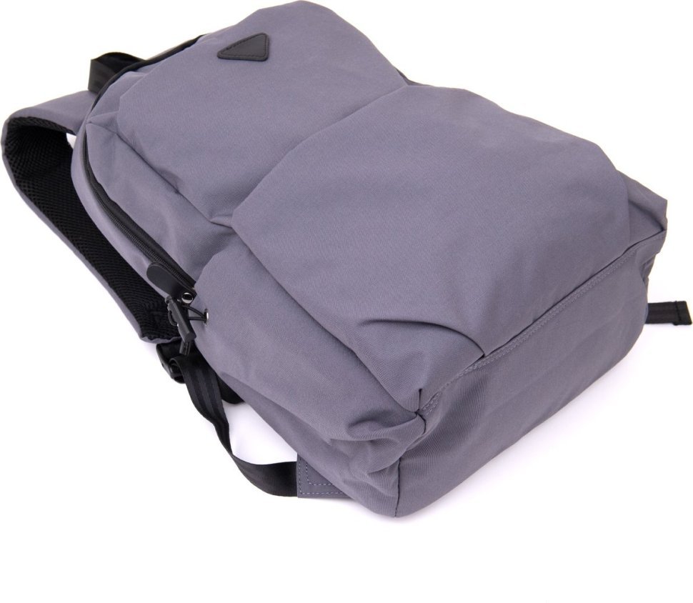 Серый рюкзак из текстиля на молнии Vintage (20628)