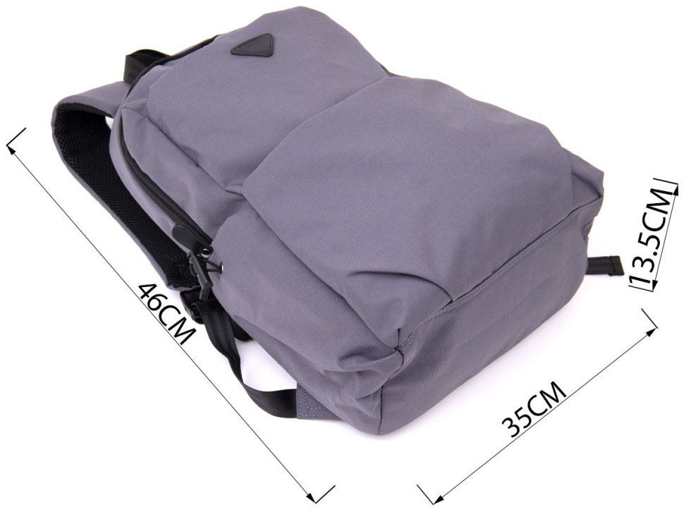 Серый рюкзак из текстиля на молнии Vintage (20628) modnotak фото №11