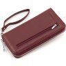 Женский бордовый кошелек из натуральной кожи с молниевой застежкой ST Leather 1767432 - 4