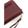 Жіночий бордовий гаманець із натуральної шкіри з блискавковою застібкою ST Leather 1767432 - 5
