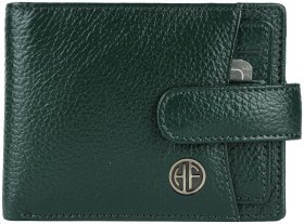 Класичний чоловічий гаманець на кнопці зі знімним блоком для карток Hammonds Flycatcher HF502 зеленого кольору 108032