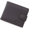 Черное мужское кожаное портмоне под купюры, карточки и документы Horton (21529) - 1