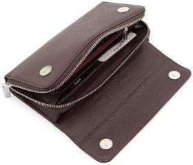 Горизонтальный клатч из натуральной кожи флотар KARYA (12411)