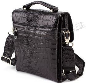 Солидная мужская сумка с ручкой и плечевым ремнем KARYA (0811-53)