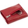 Красный кожаный женский кошелек маленького размера с фиксацией на магнит Marco Coverna 68632 - 4