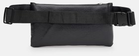 Компактная мужская сумка на пояс из качественного кожзама Monsen 88732 Черная
