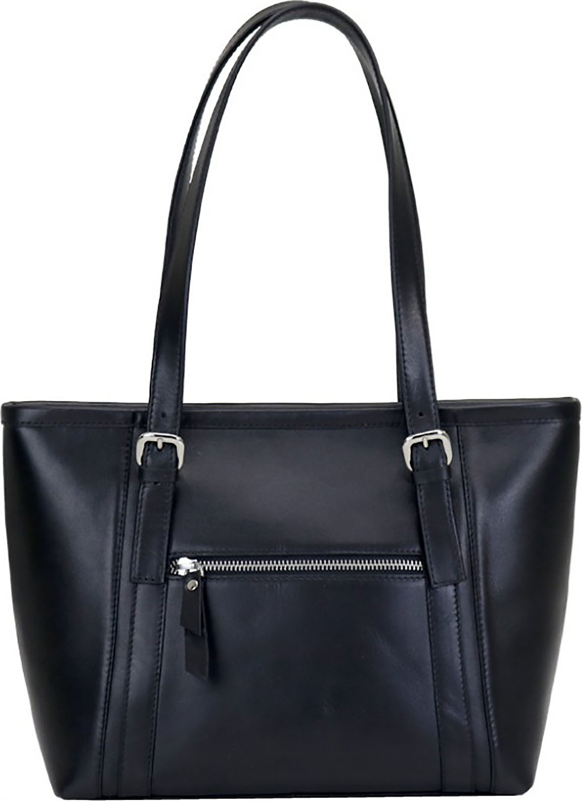Жіноча сумка з натуральної гладкої шкіри чорного кольору Issa Hara Ірена (27080)