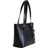 Жіноча сумка з натуральної гладкої шкіри чорного кольору Issa Hara Ірена (27080) - 3