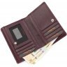 Марсаловий жіночий гаманець з натуральної шкіри з зернистою фактурою Tony Bellucci (12469) - 5