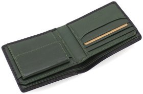 Мужское кожаное портмоне горизонтального типа в зеленом цвете Visconti Arthur 69232