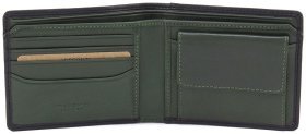 Чоловіче шкіряне портмоне горизонтального типу в зеленому кольорі Visconti Arthur 69232