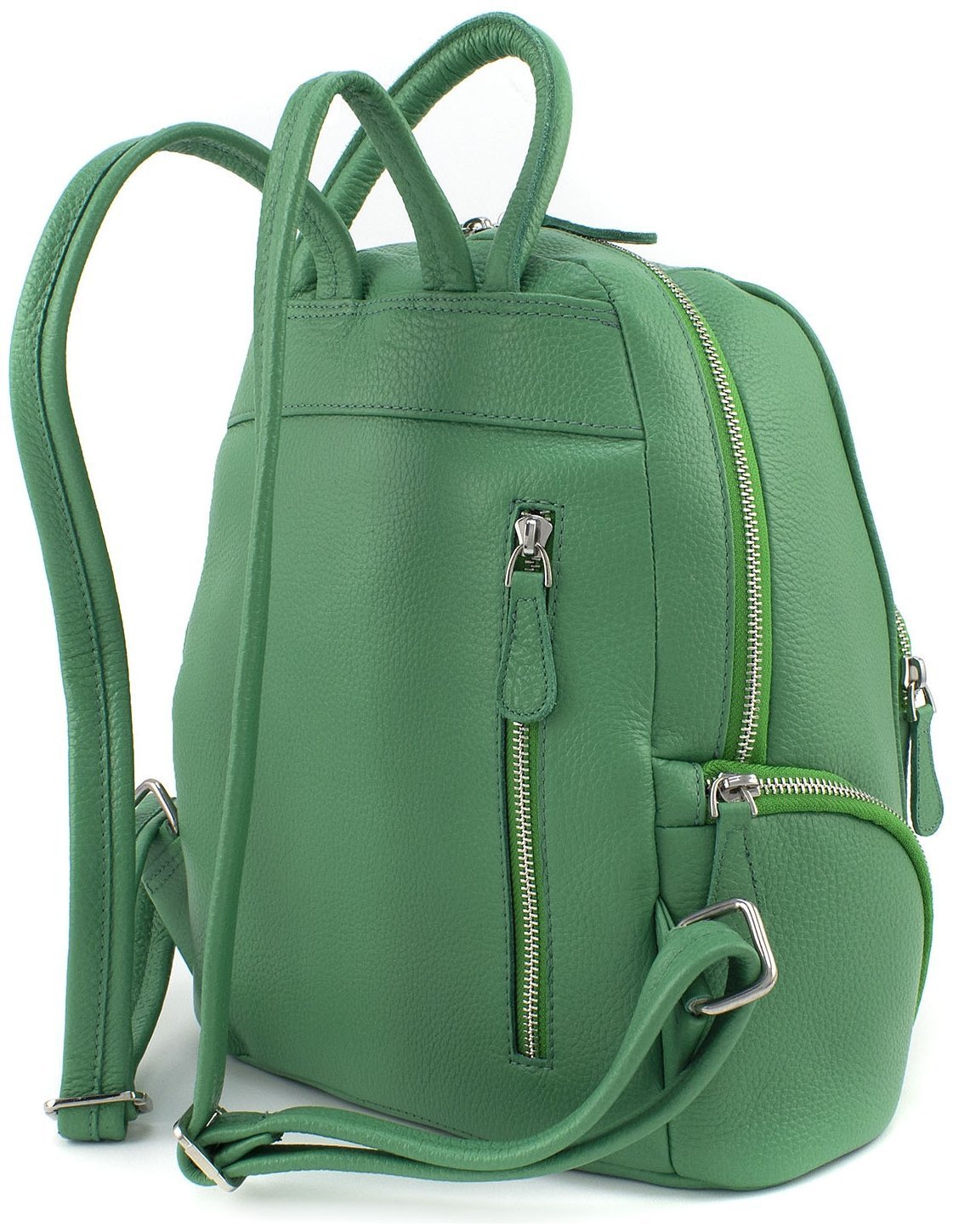Яркий зеленый женский рюкзак формата А4 из натуральной кожи KARYA 69732