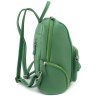 Яскравий зелений рюкзак жіночий формату А4 з натуральної шкіри KARYA 69732 - 2