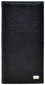 Чоловічий купюрник із натуральної шкіри флотар чорного кольору Desisan 80033