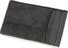 Мужской зажим для денег из фактурной кожи ската STINGRAY LEATHER (024-18559)