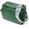 Яркая женская сумка-кроссбоди из натуральной кожи зеленого цвета Vintage 2422296 - 1