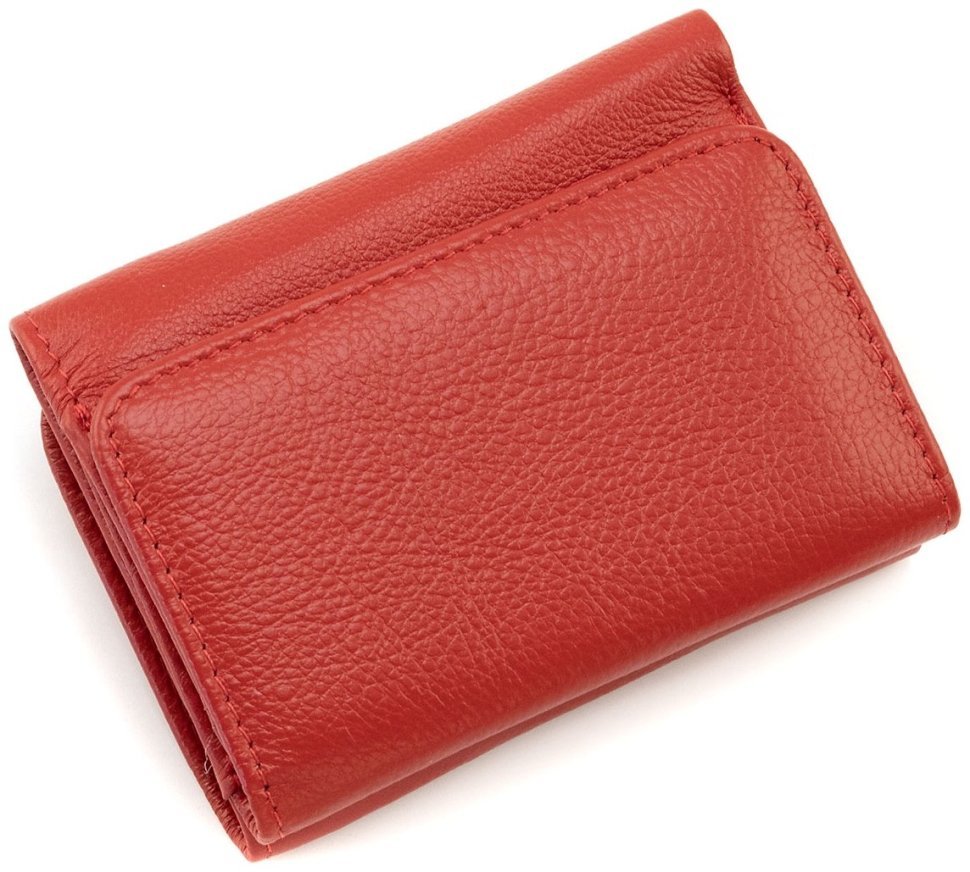 Жіночий маленький гаманець червоного кольору на магнітній застібці ST Leather 90833 modnotak фото №4