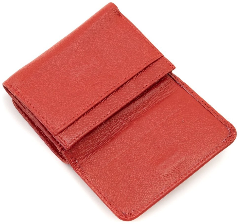 Жіночий маленький гаманець червоного кольору на магнітній застібці ST Leather 90833 modnotak фото №5