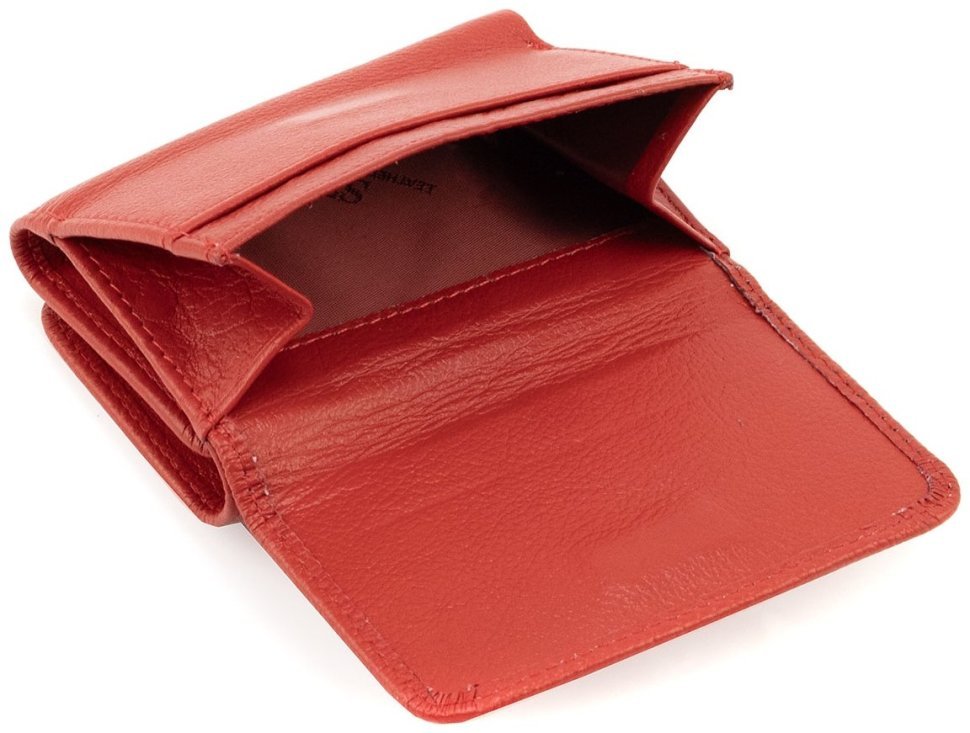 Жіночий маленький гаманець червоного кольору на магнітній застібці ST Leather 90833 modnotak фото №7