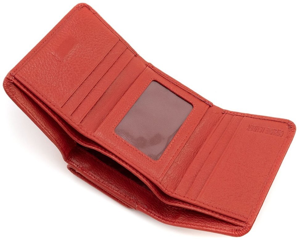 Жіночий маленький гаманець червоного кольору на магнітній застібці ST Leather 90833 modnotak фото №8