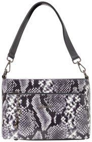 Містка жіноча сумка через плече з тисненням під змію Desisan 81233
