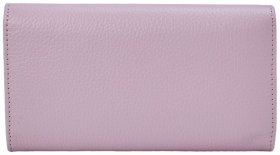 Жіночий гаманець із натуральної шкіри лілового кольору з клапаном на кнопці Desisan 81433