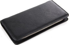 Чорний чоловічий гаманець клатч в класичному стилі VINTAGE STYLE (14461)