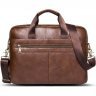 Классическая мужская сумка под ноутбук из натуральной коричневой кожи VINTAGE STYLE (14642) - 2