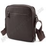 Наплічна коричнева шкіряна чоловіча сумка H.T Leather (12134) - 3