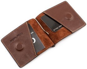 Глянцевый зажим для денег и карточек Grande Pelle (13170)