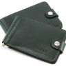 Затиск для грошей зеленого кольору на застібці ST Leather (16870) - 1