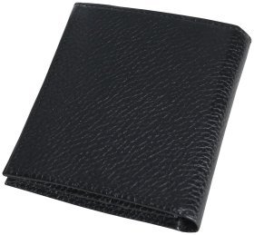 Чоловіче портмоне з натуральної шкіри 55F Vip Collection, чорне