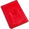 Женская кожаная обложка на паспорт красного цвета с тиснением SHVIGEL (2413981) - 2