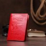 Женская кожаная обложка на паспорт красного цвета с тиснением SHVIGEL (2413981) - 6