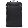 Чоловічий шкіряний рюкзак у класичному чорному кольорі з відсіком під ноутбук Ricco Grande 72433 - 1