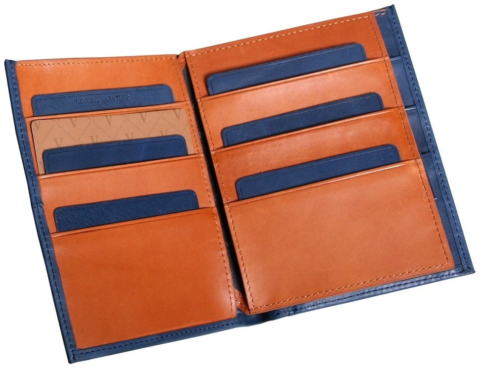 Чоловіче сине портмоне Beverly Hills з блоком для карток Vip Collection 102533 modnotak фото №4