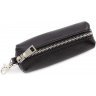Довга ключниця чорного кольору з фактурної шкіри ST Leather (41022) - 1