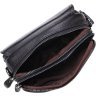 Черная женская сумка-кроссбоди компактного размера из фактурной кожи Vintage (2422083) - 4