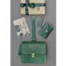 Женский подарочный набор кожаных аксессуаров зеленого цвета (сумка, картхолдер, браслет, брелок) BlankNote Монреаль (12336) - 4