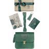 Жіночий подарунковий набір шкіряних аксесуарів зеленого кольору (сумка, Картхолдер, браслет, брелок) BlankNote Монреаль (12336) - 1