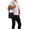 Мужская сумка-планшет черного цвета из натуральной кожи через плечо Tiding Bag (15909) - 2