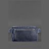 Темно-синяя сумка-бананка ручной работы из натуральной кожи BlankNote Dropbag Maxi (12690) - 5