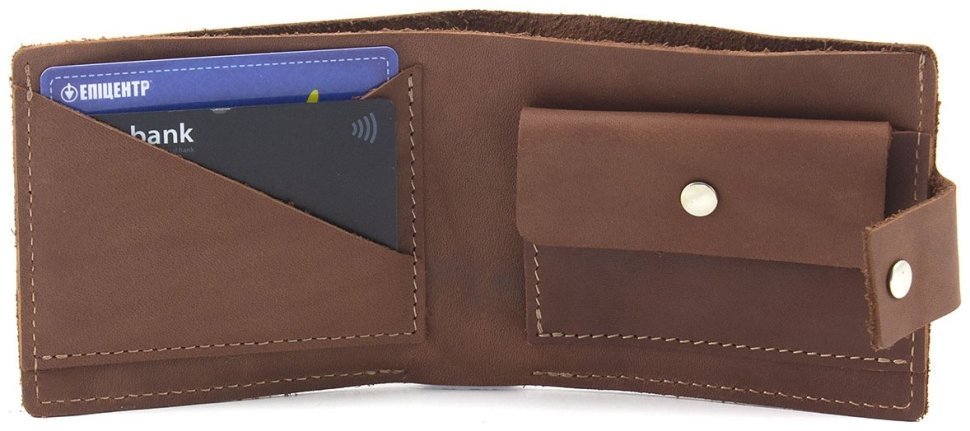 Молодіжний шкіряний гаманець ручної роботи Grande Pelle (73833) No LOGO