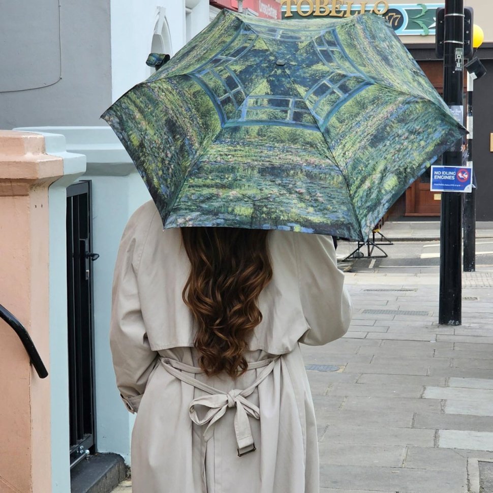 Зонт женский Fulton National Gallery Tiny-2 L794 Water Lily Pond (Механика, складной, разноцветный с рисунком «Пруд с кувшинками») 93833 фото №3 Зонт женский Fulton National Gallery Tiny-2 L794 Water Lily Pond (Механика, складной, разноцветный с рисунком «Пруд с кувшинками») 93833 modnotak фото №3